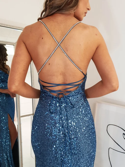 Alamour Sequin Luxe Gown | Lapis Blue*Oh Hello Clothing Sale