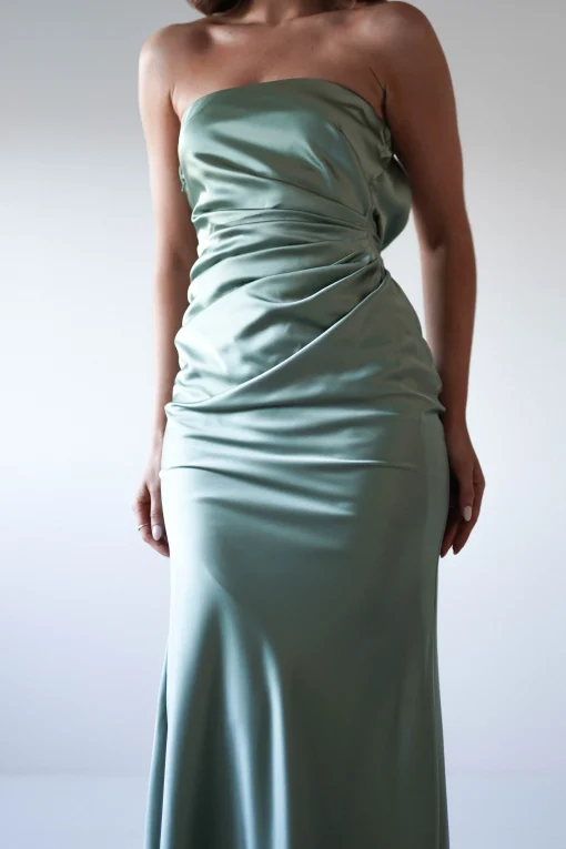 Allegra Gathered Midaxi Dress | Sage*Cinderella Outlet