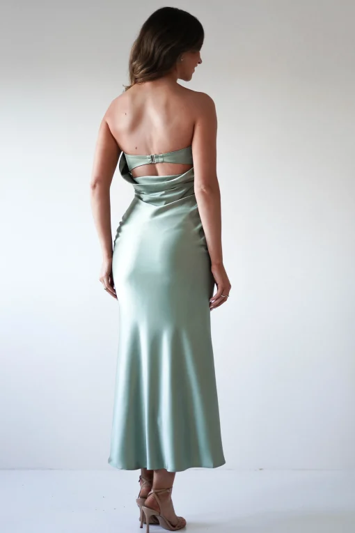 Allegra Gathered Midaxi Dress | Sage*Cinderella Outlet