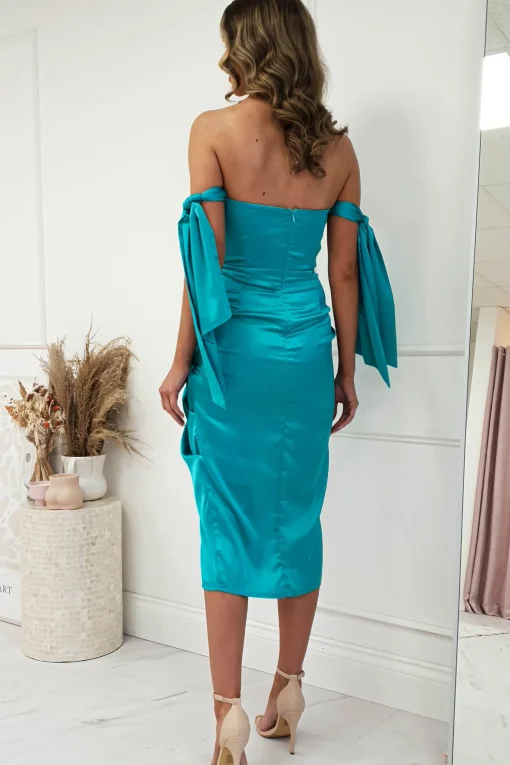 Avianna Satin Midi Dress | Aqua*HERE COMES THE SUN Discount