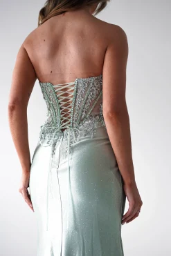 Caspian Embellished Bodycon Gown | Light Green*cinderella Sale