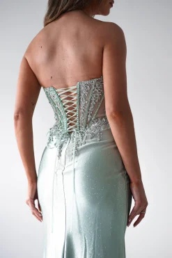 Caspian Embellished Bodycon Gown | Light Green*cinderella Sale