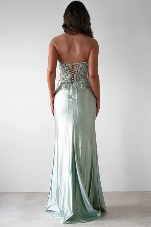 Caspian Embellished Bodycon Gown | Light Green*cinderella Sale