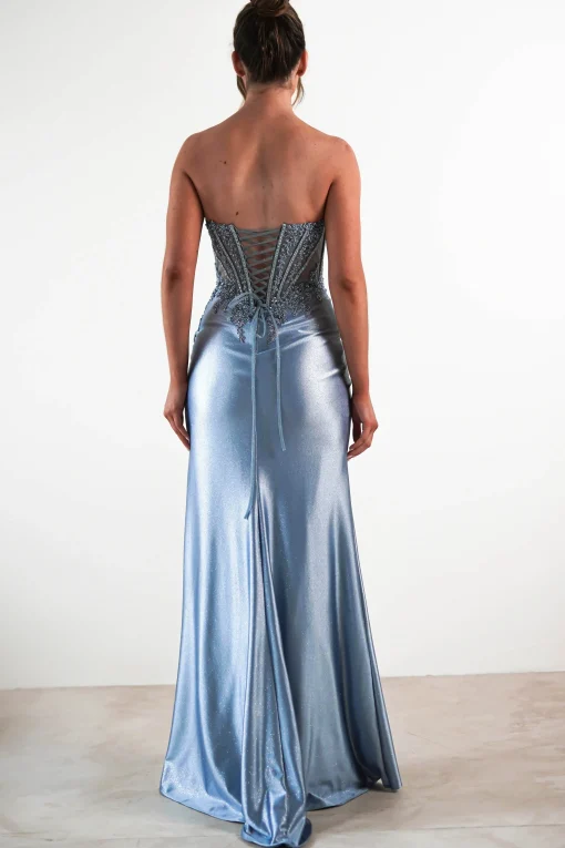 Caspian Embellished Bodycon Gown | Dusty Blue*cinderella Discount