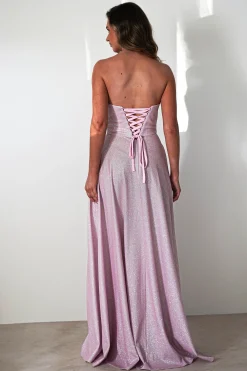 Cassia Strapless Glitter Aline Gown | Pink*Cinderella Clearance