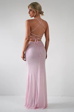 Cataleya Rhinestone Bodycon Gown | Pink*LOVESOME Fashion