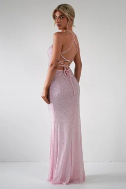 Cataleya Rhinestone Bodycon Gown | Pink*LOVESOME Fashion