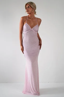 Cataleya Rhinestone Bodycon Gown | Pink*LOVESOME Fashion
