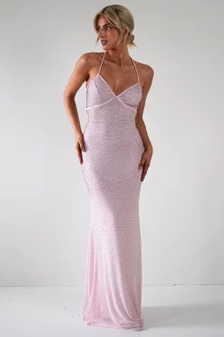 Cataleya Rhinestone Bodycon Gown | Pink*LOVESOME Fashion