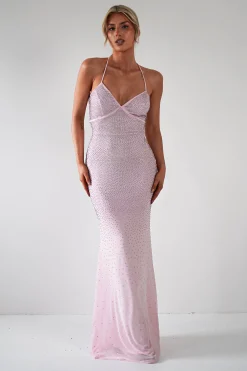 Cataleya Rhinestone Bodycon Gown | Pink*LOVESOME Fashion