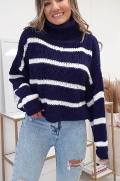 Catalina Striped Jumper | Navy*Casual New