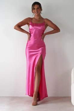 Celinee Satin Maxi Gown | Hot Pink*OH HELLO CLOTHING New