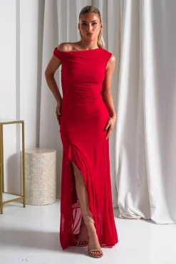 Cellinna Mesh Maxi Dress | Red*SASHA Hot