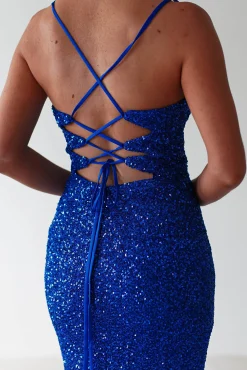 Clarisse Bodycon Sequin Gown | Royal Blue*PINK BOOM Fashion
