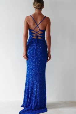Clarisse Bodycon Sequin Gown | Royal Blue*PINK BOOM Fashion