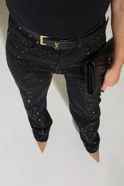 Coleen Sparkle Diamante Jeans | Black*Casual Sale
