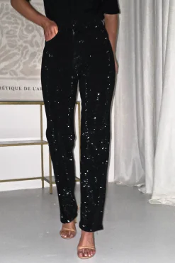 Coleen Sparkle Diamante Jeans | Black*Casual Sale