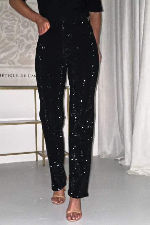Coleen Sparkle Diamante Jeans | Black*Casual Sale