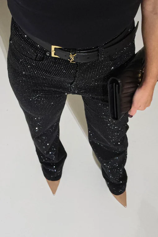 Coleen Sparkle Diamante Jeans | Black*Casual Sale