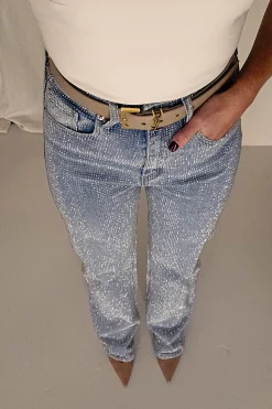 Coleen Sparkle Diamante Jeans | Light Blue*Casual Sale