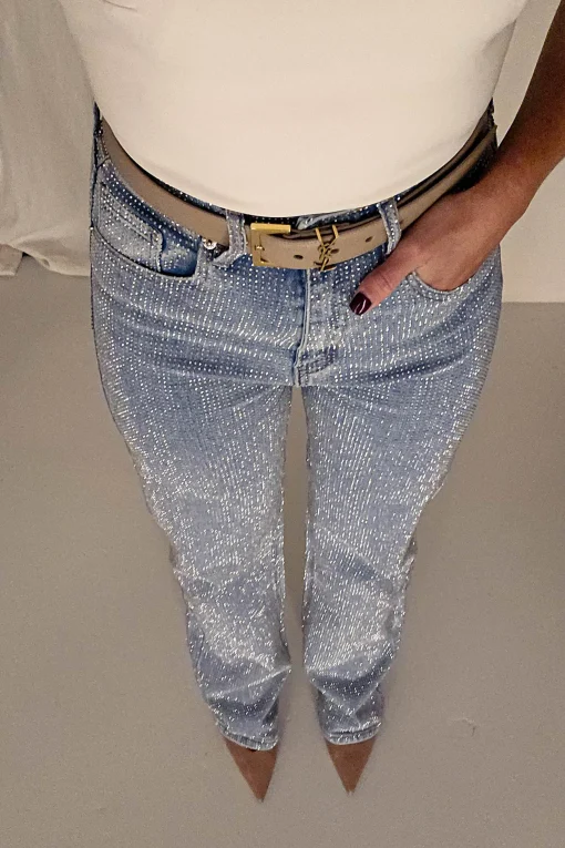 Coleen Sparkle Diamante Jeans | Light Blue*Casual Sale