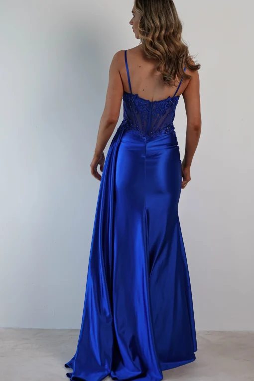 Diva Embellished Corset Gown | Royal Blue*Cinderella Fashion