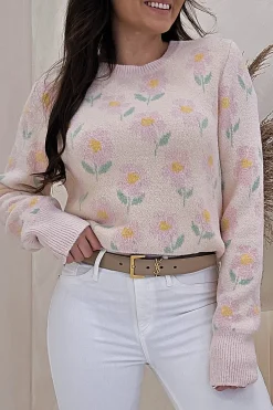 Emma Soft Floral Jumper | Light Pink*Casual Discount
