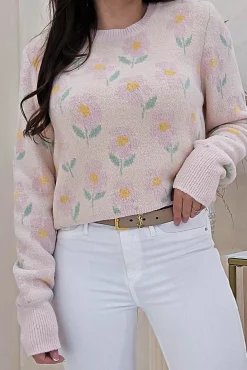 Emma Soft Floral Jumper | Light Pink*Casual Discount