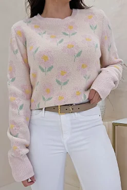 Emma Soft Floral Jumper | Light Pink*Casual Discount