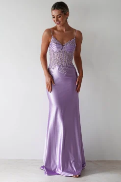 Eternity Glitter Bodycon Gown | Lilac*Cinderella Outlet