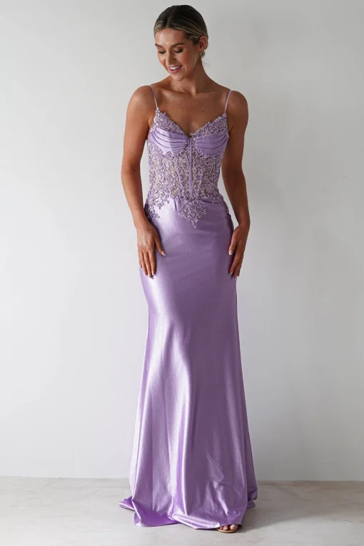 Eternity Glitter Bodycon Gown | Lilac*Cinderella Outlet