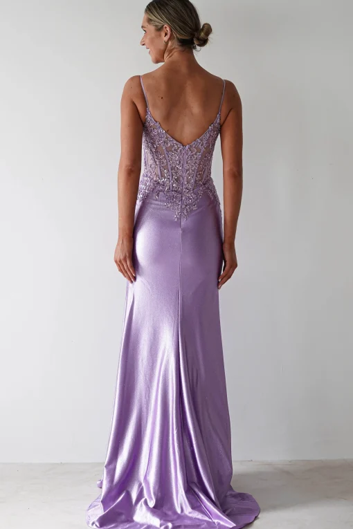 Eternity Glitter Bodycon Gown | Lilac*Cinderella Outlet