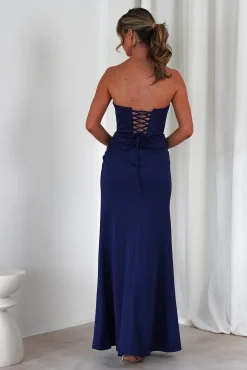 Grasie Bodycon Strapless Gown | Navy*Cinderella Best