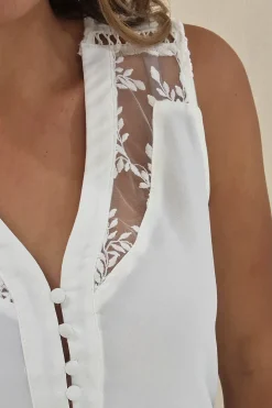 Hermie Lace Blouse | Ivory*EXQUISSS Outlet