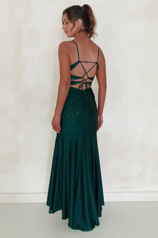 Jennifer Diamante Bodycon Gown | Dark Green*Factory Clearance