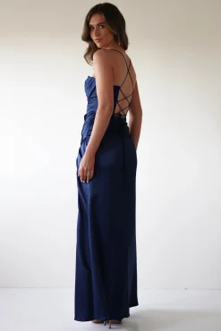 Julianne Corset Satin Gown | Navy*Cinderella Best