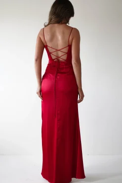 Julianne Corset Satin Gown | Red*Cinderella Sale