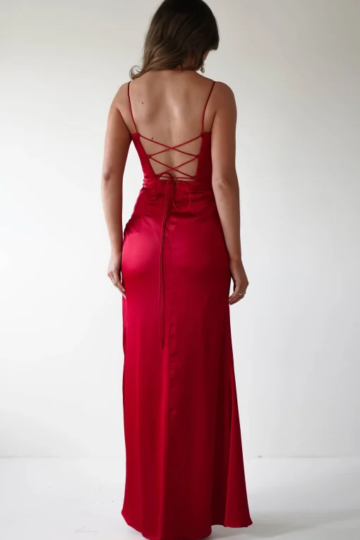 Julianne Corset Satin Gown | Red*Cinderella Sale