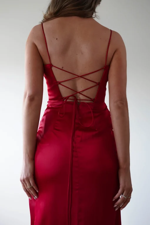 Julianne Corset Satin Gown | Red*Cinderella Sale