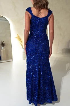 Klarie Bodycon Sequin Gown | Royal Blue*MANIJU Online