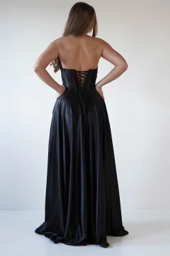 Kristi Strapless A Line Gown | Black*Cinderella Online