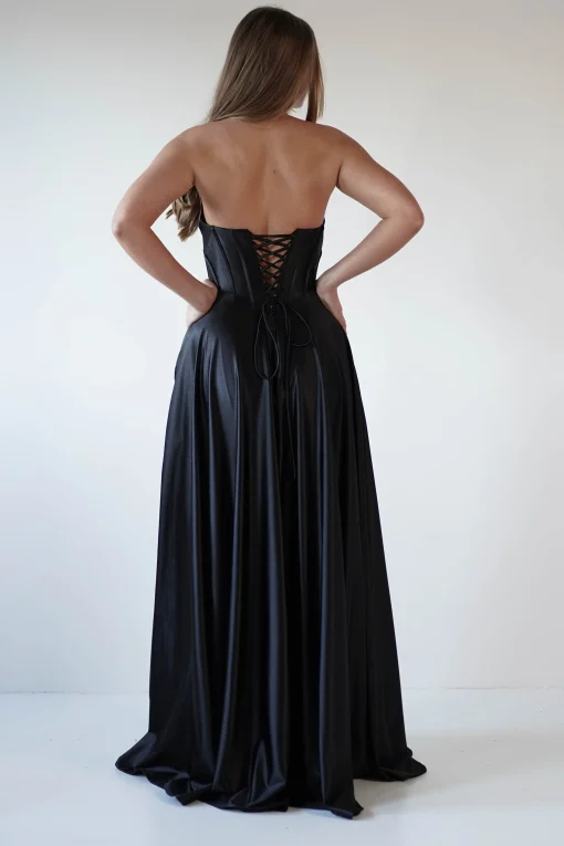 Kristi Strapless A Line Gown | Black*Cinderella Online