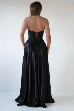 Kristi Strapless A Line Gown | Black*Cinderella Online