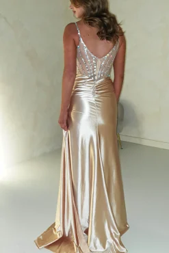 Leonardo Diamante Bodycon Gown | Gold*Cinderella Sale