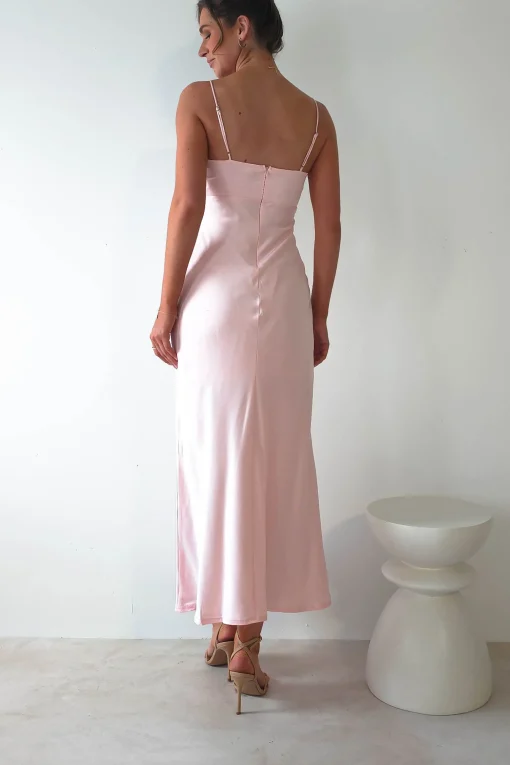 Lottie Soft Satin Slip Maxi Dress | Rose Pink*SASHA Hot