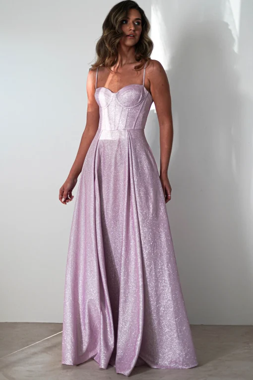 Luna Glitter Corset Aline Gown | Pink*Cinderella Outlet