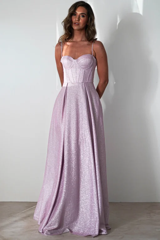 Luna Glitter Corset Aline Gown | Pink*Cinderella Outlet