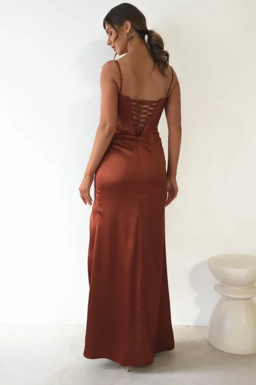 Maja Satin Corset Gown | Rust*cinderella New