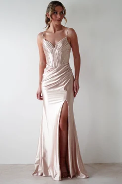 Meaghan Bodycon Gown | Champagne*PINK BOOM New
