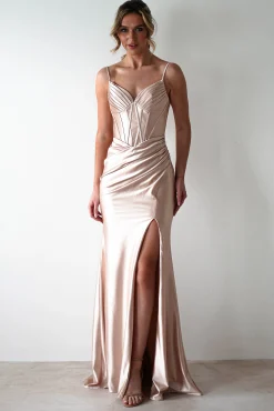 Meaghan Bodycon Gown | Champagne*PINK BOOM New